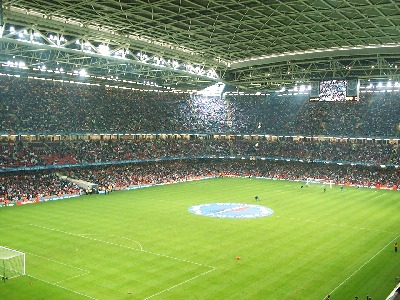 The Millenium Stadium in Cardiff, venue for the FA Cup Semi Final and the Carling Cup Final
